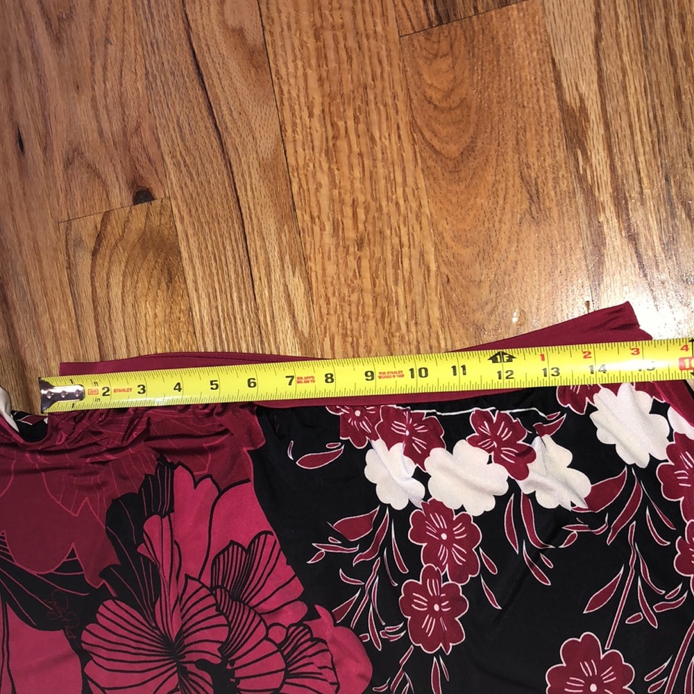 NWT  Baby Phat Y2K Red floral Flower mini Tunic Dress S Small - Picture 6 of 13